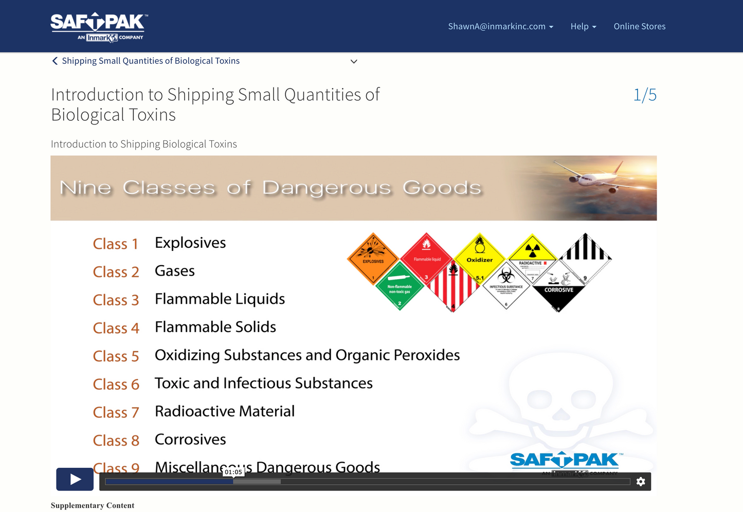 Shipping Biological Toxins Course Slide